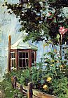 Window Canvas Paintings - House with a Bay Window in the Garden